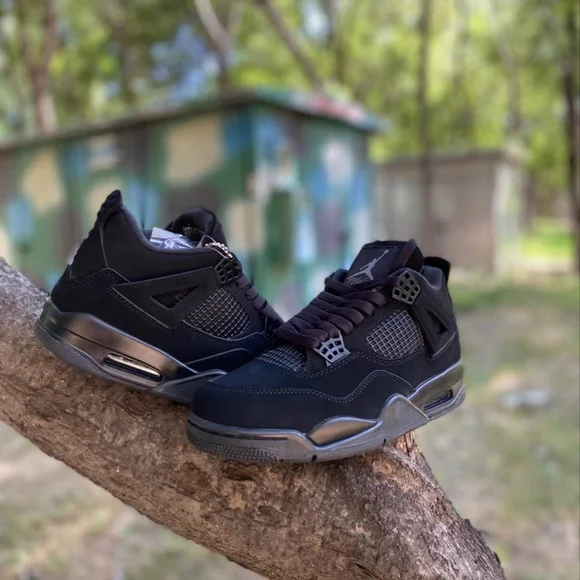 Jordan Air Jordan 4 Black Cat High Top retro basketball shoes GS Black 2020